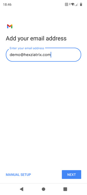 Enter your Email address and select NEXT