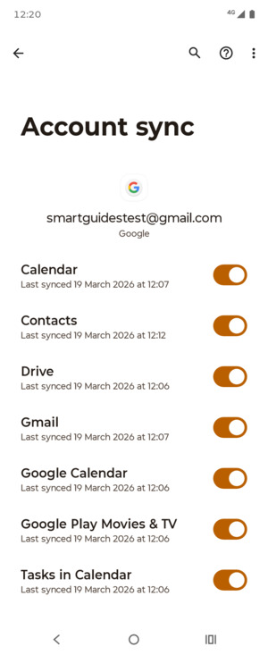 Make sure Contacts is selected