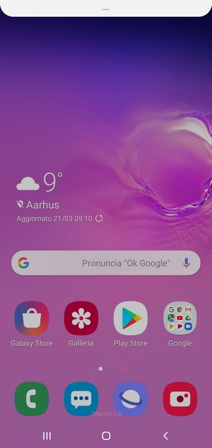 Scorri verso il basso il menu in alto