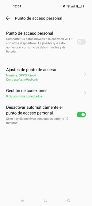 Seleccione Ajustes de punto de acceso