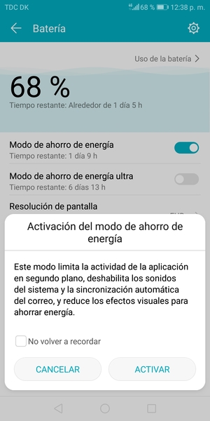 Seleccione ACTIVAR