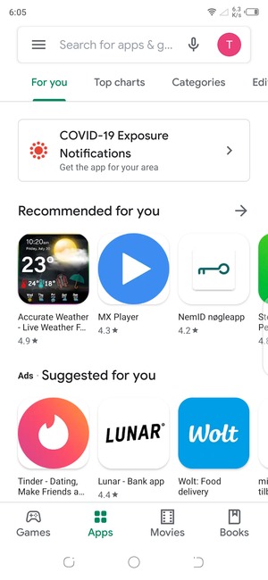 Select the Search bar