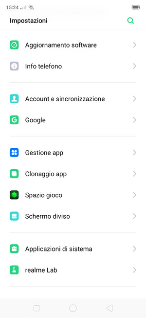 Scorri e seleziona Aggiornamento software