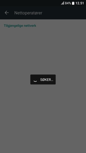 Vent til søket til ferdig