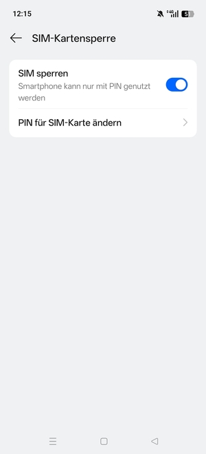 Wählen Sie PIN für SIM-Karte ändern