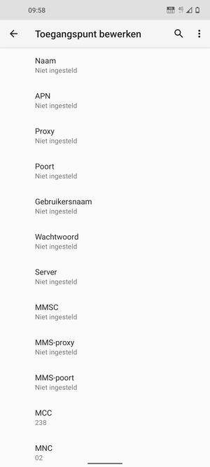 Voer mms-gegevens in