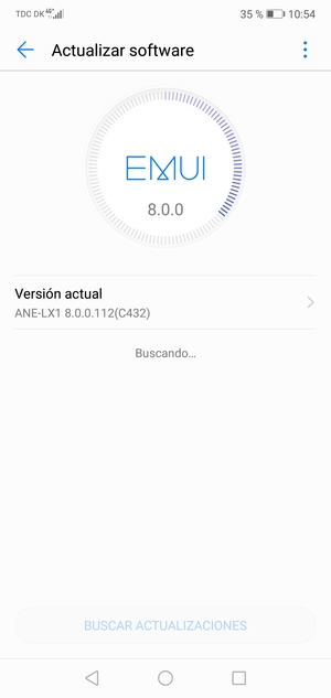 Espere a que la búsqueda termine