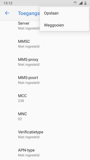 Selecteer Opslaan