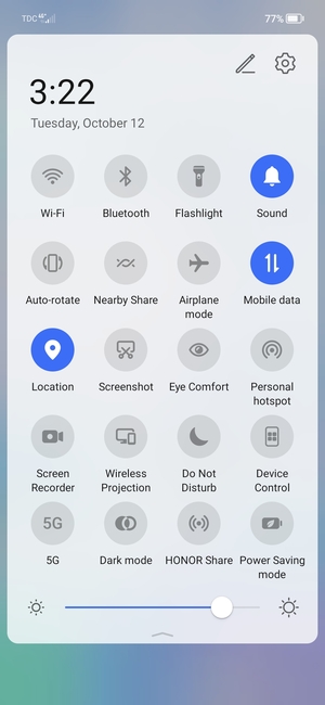 Adjust brightness to the required level