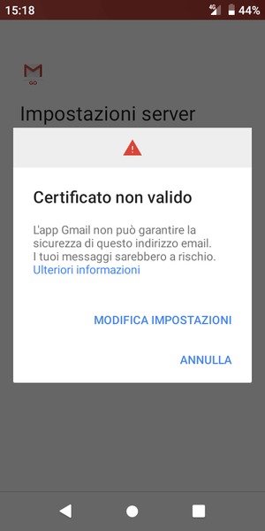 Seleziona MODIFICA IMPOSTAZIONI