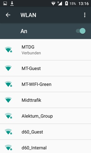 Sie sind nun mit dem WLAN-Netzwerk verbunden