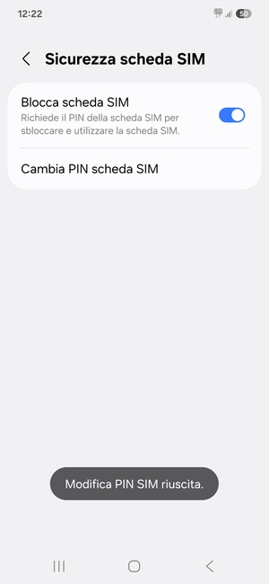Il tuo PIN SIM è stato modificato