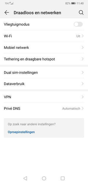 Selecteer Mobiel netwerk