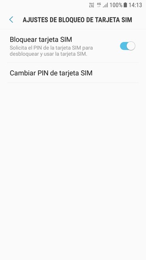 Seleccione Cambiar PIN de tarjeta SIM