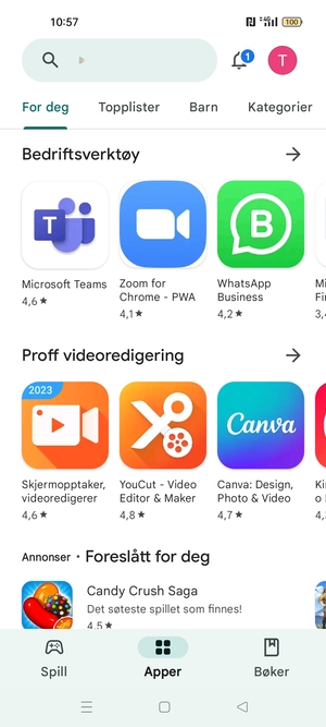Velg søkefelt
