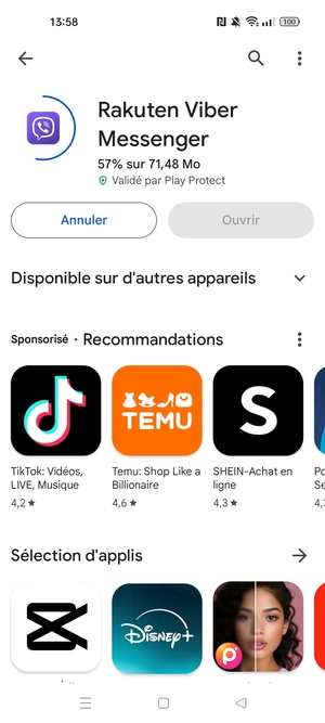 Veuillez attendre la fin de la procédure d'installation