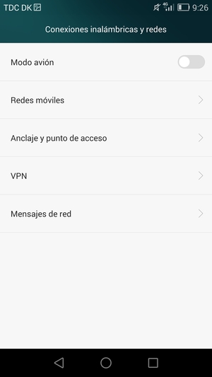 Seleccione Redes móviles