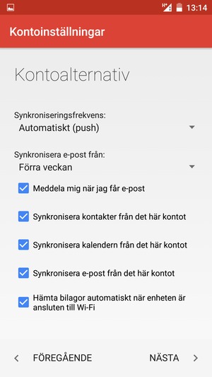 Välj NÄSTA