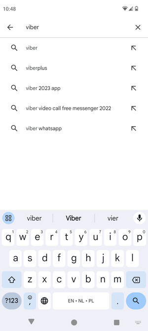 Enter the app name and select Search