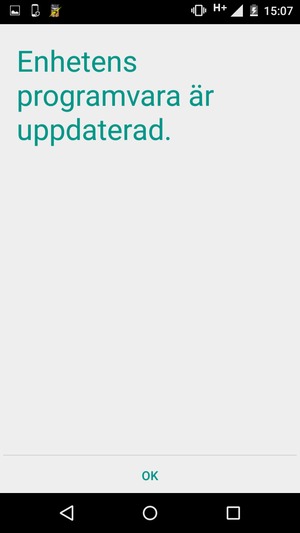 Om din telefon är uppdaterad, välj OK
