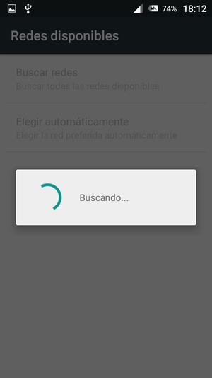 Espere a que la búsqueda termine