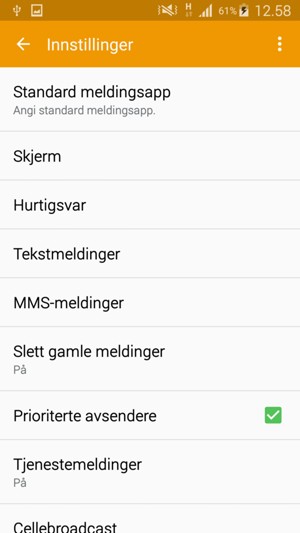 Velg Tekstmeldinger