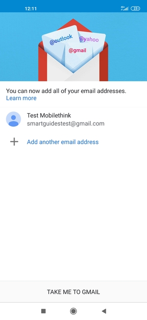 Select TAKE ME TO GMAIL