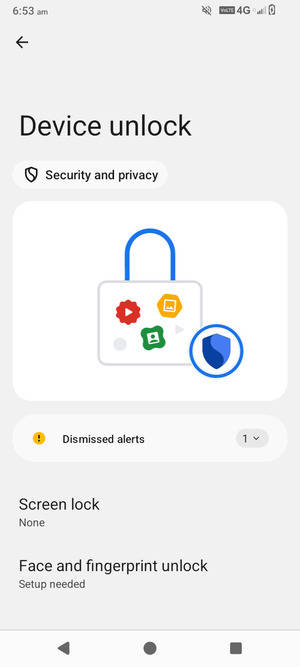 Select Screen lock