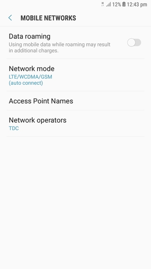 Select Access Point Names