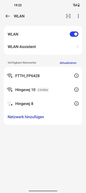 Wählen Sie das Wireless-Netzwerk, zu dem Sie eine Verbindung herstellen möchten