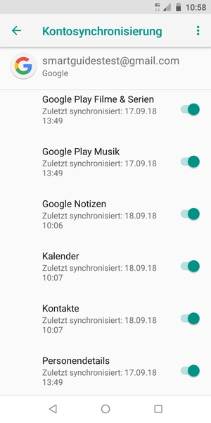 Wählen Sie die Menü-Taste