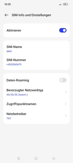 Um das Netzwerk zu wechseln, falls Probleme auftreten, wählen Sie Netzbetreiber