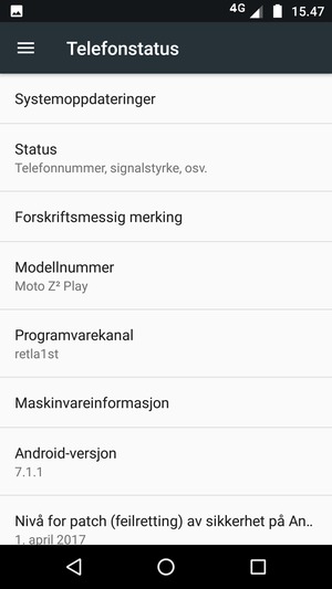 Velg Systemoppdateringer