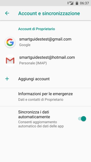 Seleziona il tuo account Google