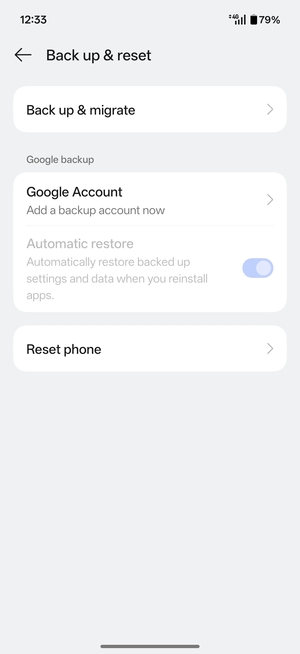 Select Google Account