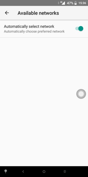 Turn off Automatically select network