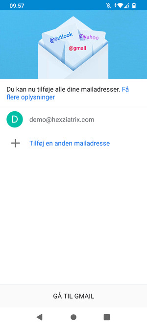 Vælg GÅ TIL GMAIL