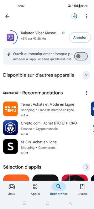 Veuillez attendre la fin de la procédure d'installation