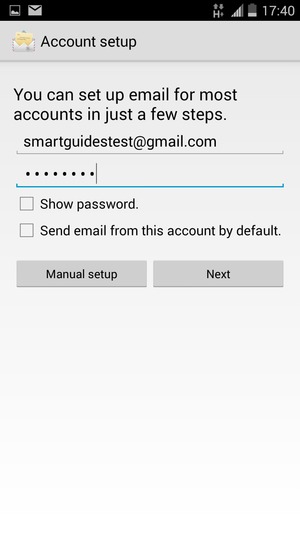 Enter your Gmail or Hotmail address and Password. Select Next