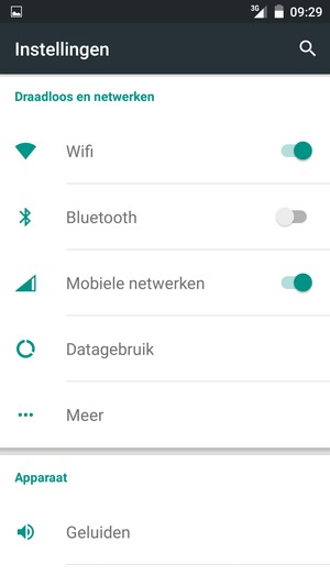 Selecteer Mobiele netwerken
