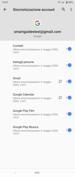 Seleziona il tasto Menu