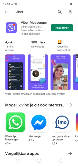 Selecteer de app