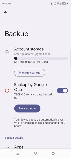 Select Account storage
