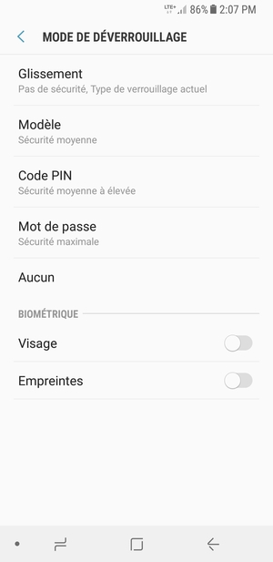 Sélectionnez Modèle