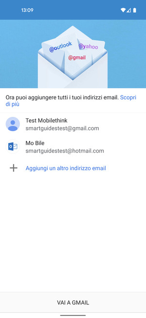 Seleziona VAI A GMAIL