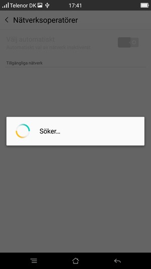 Vänta på att sökningen avslutas
