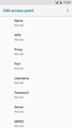 Enter MMS information