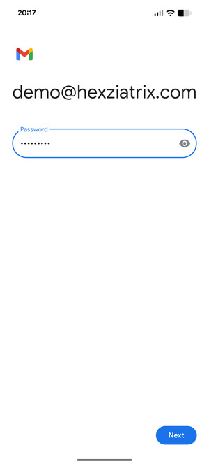 Enter your password and select Next