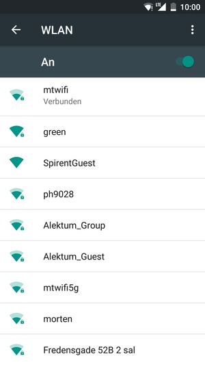 Sie sind nun mit dem WLAN-Netzwerk verbunden