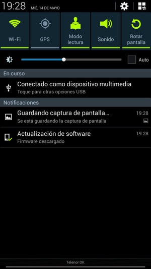 Seleccione Sonido  para cambiar al modo de vibración